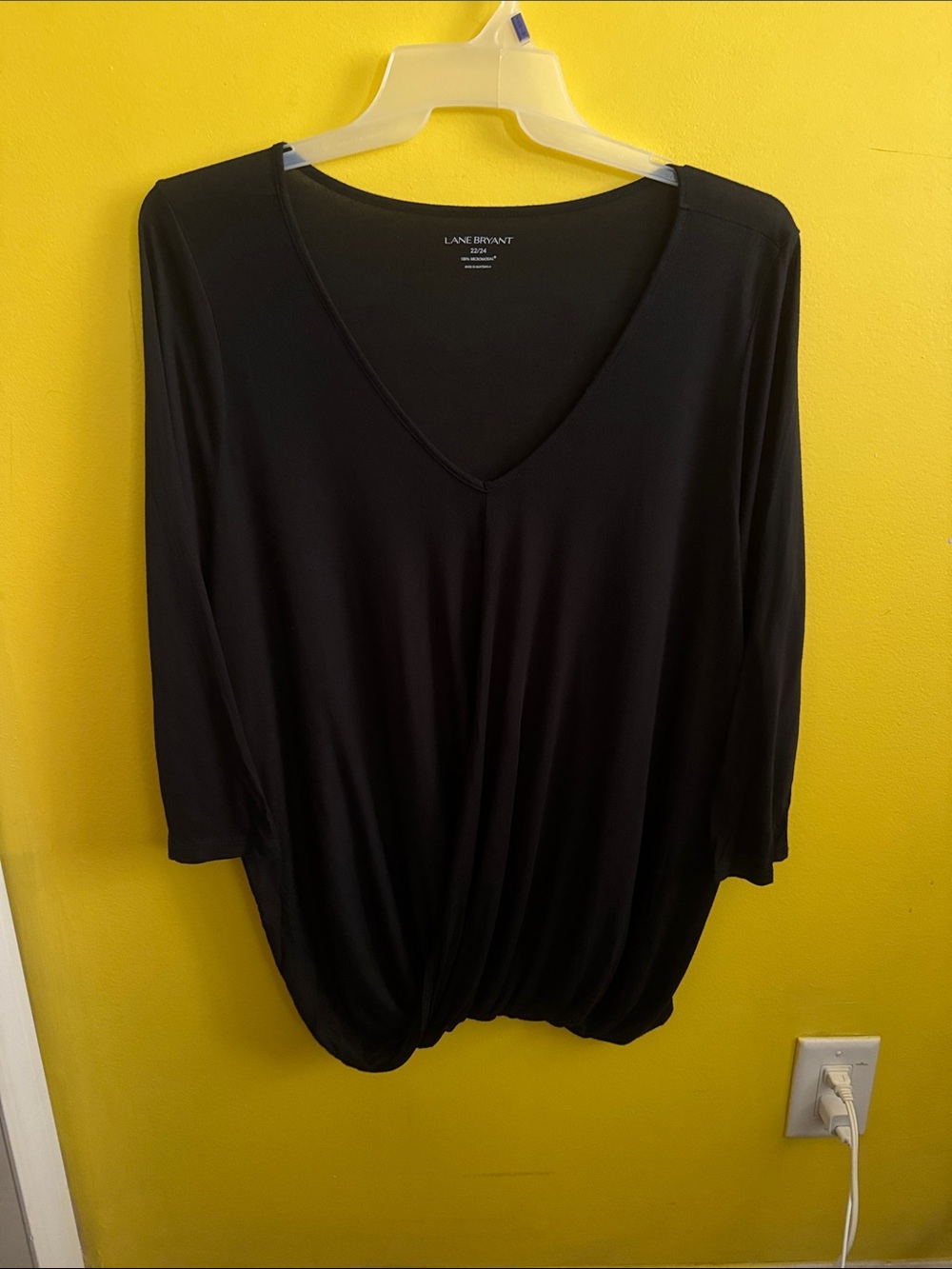 Lane Bryant Black V-Neck Dolman Tunic